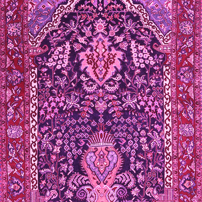 Machine Washable Persian Pink Traditional Rug, wshtr1146pnk