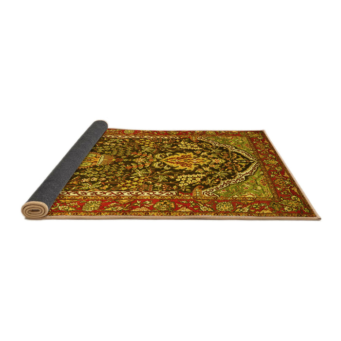Sideview of Persian Yellow Traditional Rug, tr1146yw