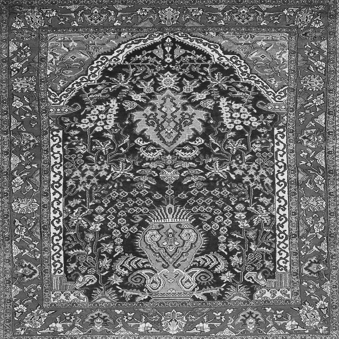 Serging Thickness of Persian Gray Traditional Rug, tr1146gry