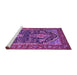 Sideview of Machine Washable Persian Purple Traditional Area Rugs, wshtr1146pur