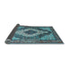 Sideview of Medallion Light Blue Traditional Rug, tr1147lblu