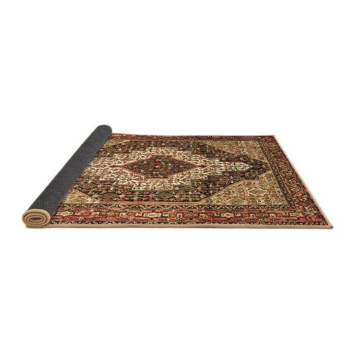 Sideview of Medallion Brown Traditional Rug, tr1147brn