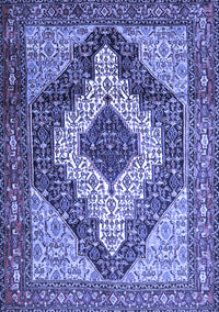 Medallion Blue Traditional Rug, tr1147blu