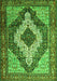 Medallion Green Traditional Rug, tr1147grn