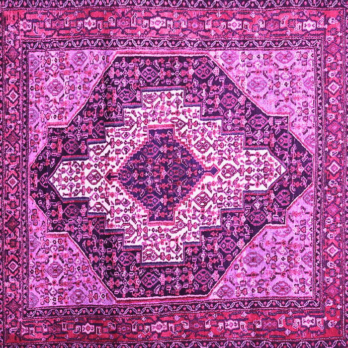 Square Medallion Pink Traditional Rug, tr1147pnk