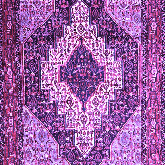 Machine Washable Medallion Purple Traditional Area Rugs, wshtr1147pur