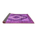 Sideview of Medallion Purple Traditional Rug, tr1147pur