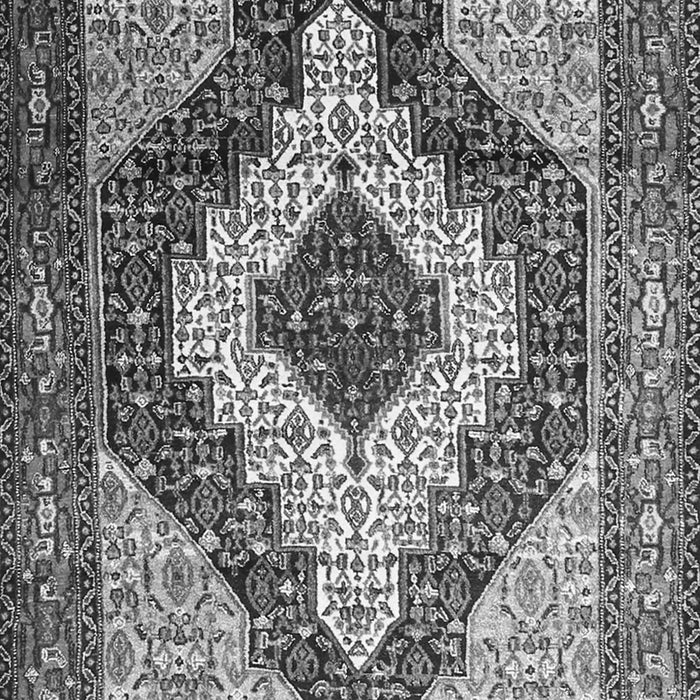 Serging Thickness of Machine Washable Medallion Gray Traditional Rug, wshtr1147gry
