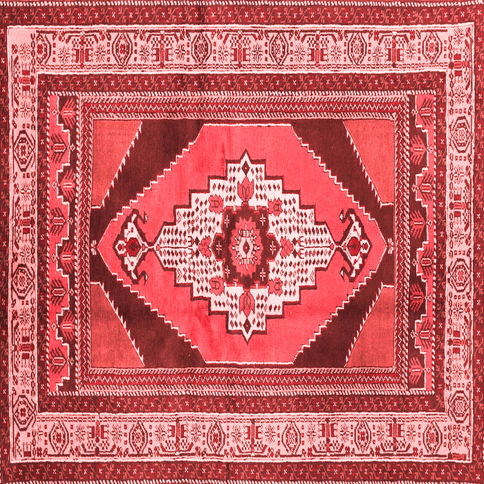 Medallion Red Traditional Rug, tr1148red