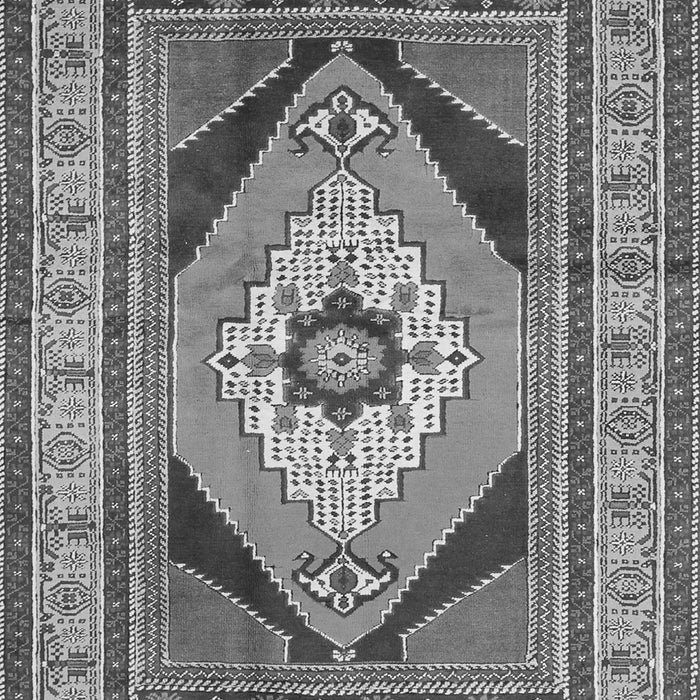 Serging Thickness of Machine Washable Medallion Gray Traditional Rug, wshtr1148gry