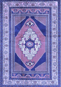 Medallion Blue Traditional Rug, tr1148blu