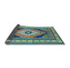 Sideview of Medallion Light Blue Traditional Rug, tr1148lblu