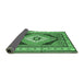 Sideview of Medallion Emerald Green Traditional Rug, tr1148emgrn