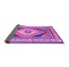 Sideview of Medallion Purple Traditional Rug, tr1148pur