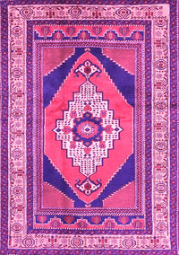 Medallion Pink Traditional Rug, tr1148pnk