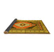 Sideview of Medallion Yellow Traditional Rug, tr1148yw