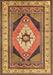 Machine Washable Medallion Brown Traditional Rug, wshtr1148brn