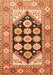 Serging Thickness of Machine Washable Persian Orange Traditional Area Rugs, wshtr1149org