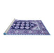 Sideview of Machine Washable Persian Blue Traditional Rug, wshtr1149blu