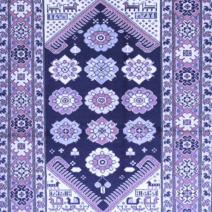 Machine Washable Persian Blue Traditional Rug, wshtr1149blu