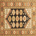 Square Persian Brown Traditional Rug, tr1149brn