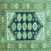 Square Machine Washable Persian Turquoise Traditional Area Rugs, wshtr1149turq