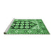 Sideview of Machine Washable Persian Emerald Green Traditional Area Rugs, wshtr1149emgrn