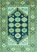 Machine Washable Persian Turquoise Traditional Area Rugs, wshtr1149turq