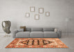 Machine Washable Persian Orange Traditional Area Rugs in a Living Room, wshtr1149org