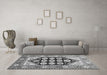 Machine Washable Persian Gray Traditional Rug in a Living Room,, wshtr1149gry