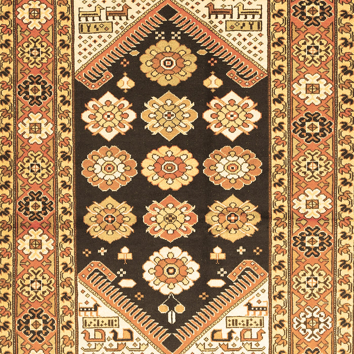 Machine Washable Persian Brown Traditional Rug, wshtr1149brn