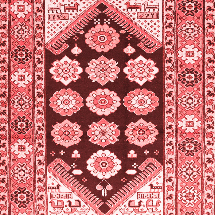 Machine Washable Persian Red Traditional Rug, wshtr1149red