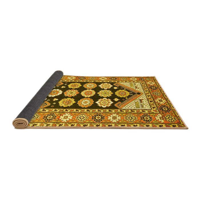 Sideview of Persian Yellow Traditional Rug, tr1149yw