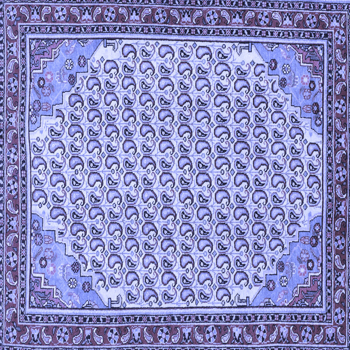 Square Persian Blue Traditional Rug, tr114blu