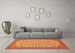 Machine Washable Persian Orange Traditional Area Rugs in a Living Room, wshtr114org