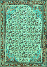 Persian Turquoise Traditional Rug, tr114turq