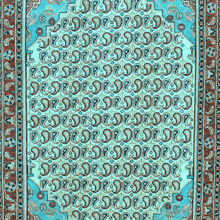 Machine Washable Persian Light Blue Traditional Rug, wshtr114lblu