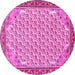 Round Persian Pink Traditional Rug, tr114pnk