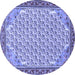 Round Persian Blue Traditional Rug, tr114blu