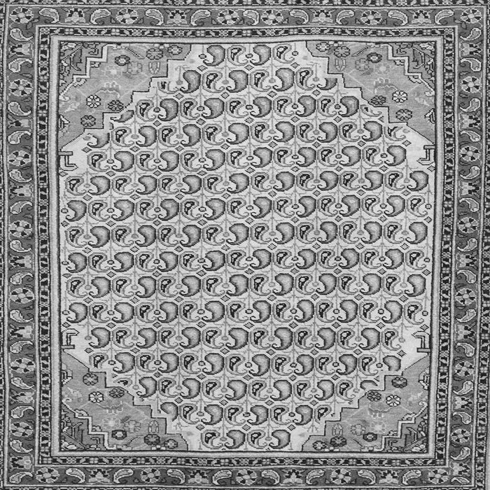 Serging Thickness of Persian Gray Traditional Rug, tr114gry