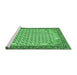 Sideview of Machine Washable Persian Emerald Green Traditional Area Rugs, wshtr114emgrn