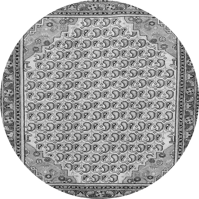 Machine Washable Persian Gray Traditional Rug, wshtr114gry