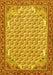 Machine Washable Persian Yellow Traditional Rug, wshtr114yw