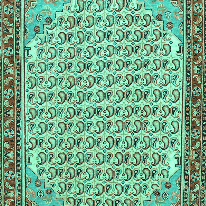 Machine Washable Persian Turquoise Traditional Area Rugs, wshtr114turq