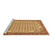 Sideview of Machine Washable Persian Brown Traditional Rug, wshtr114brn