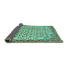 Sideview of Persian Turquoise Traditional Rug, tr114turq