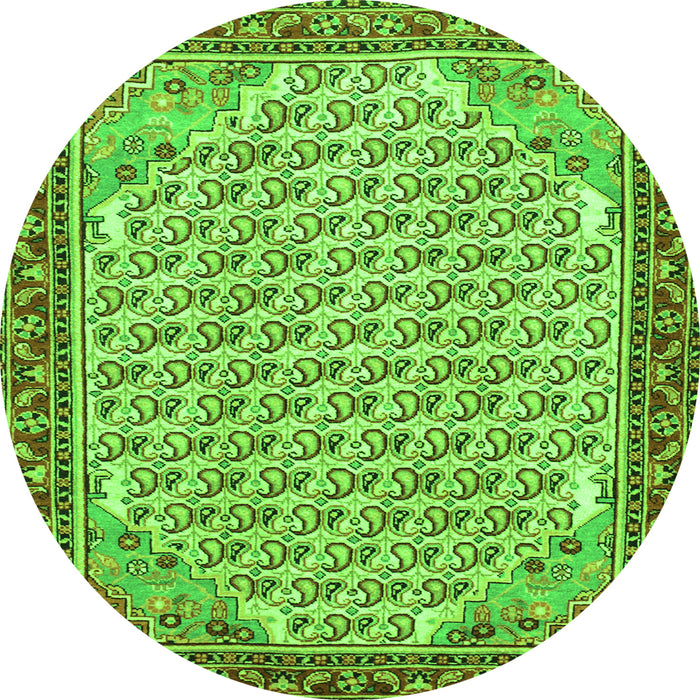 Machine Washable Persian Green Traditional Area Rugs, wshtr114grn