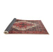 Sideview of Traditional Brown Red Medallion Rug, tr1150