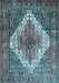 Medallion Light Blue Traditional Rug, tr1150lblu