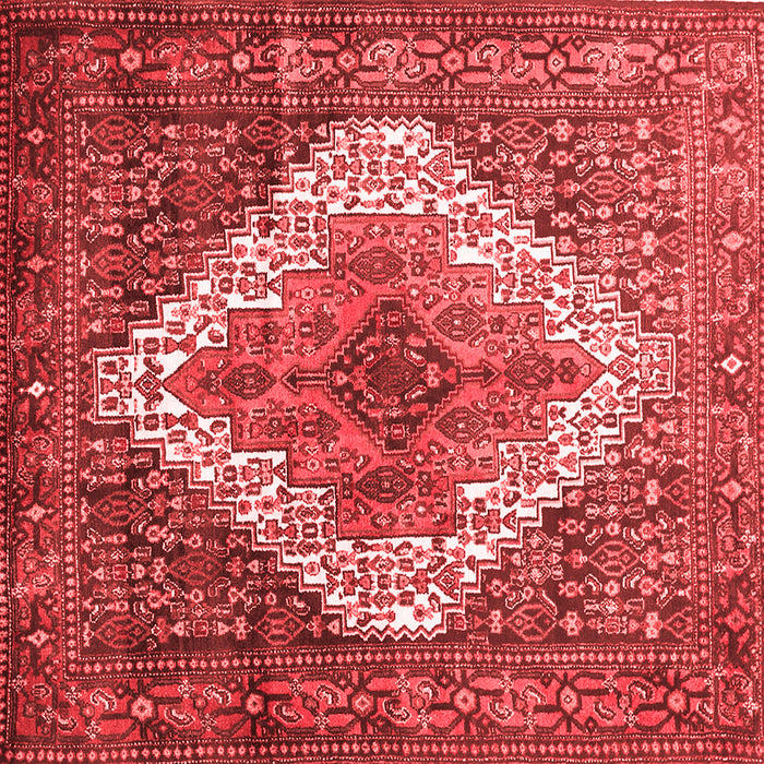 Machine Washable Medallion Red Traditional Rug, wshtr1150red